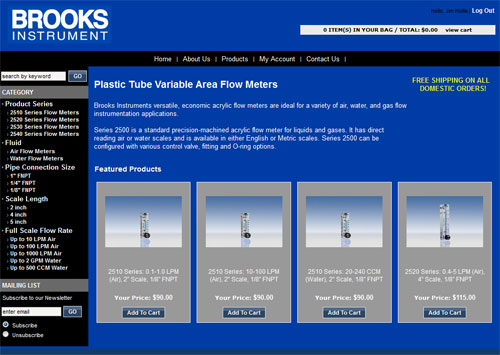 BrooksInstrument.com / Shop