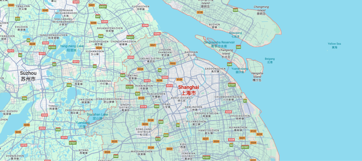 China - Shanghai Map